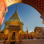 Chedi dorato al Wat Phra That Doi Suthep a Chiang Mai